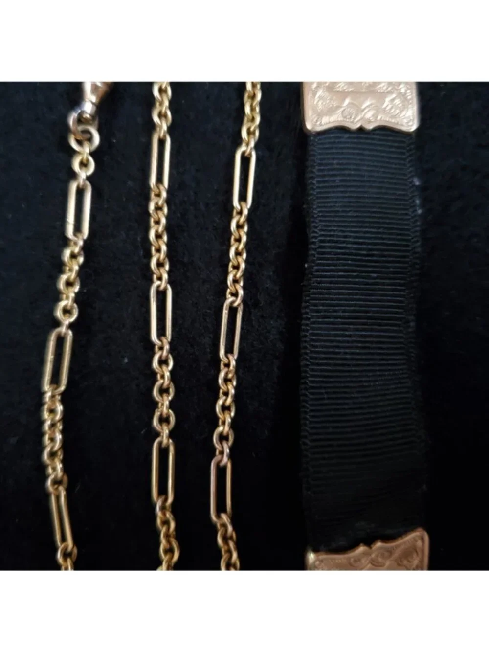 Vintage Victorian Pocket Watch Fob Chain Ribbon Hayward READ